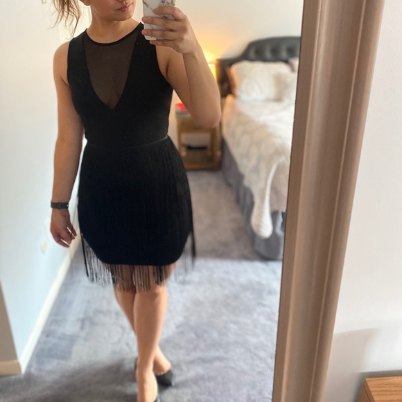 Bodycon Black Cocktail Dress - Picture 1 of 5